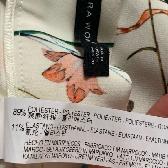 Zara Red and White A-Line Knee-Length Skirt Sz XS - Picture 8 of 15